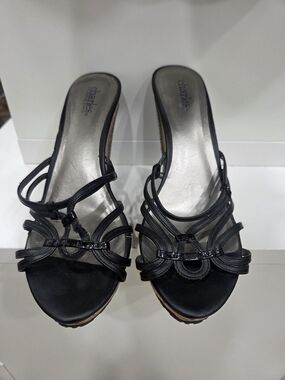 Charlies by Charlies David Black Strappy Slide Sandals